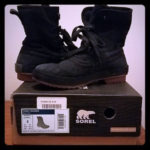 Sorel Tivoli Rugged Canvas Black Boot